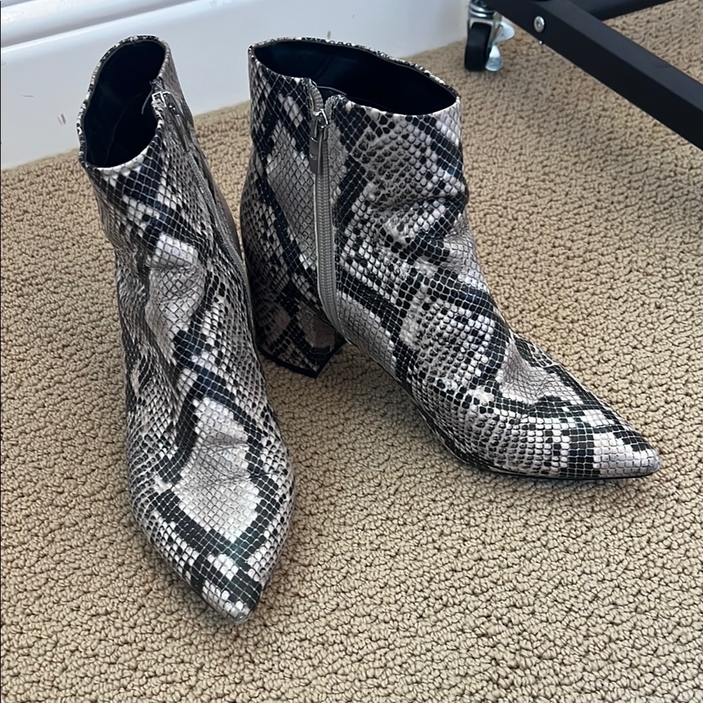 Snakeskin Ankle Boots